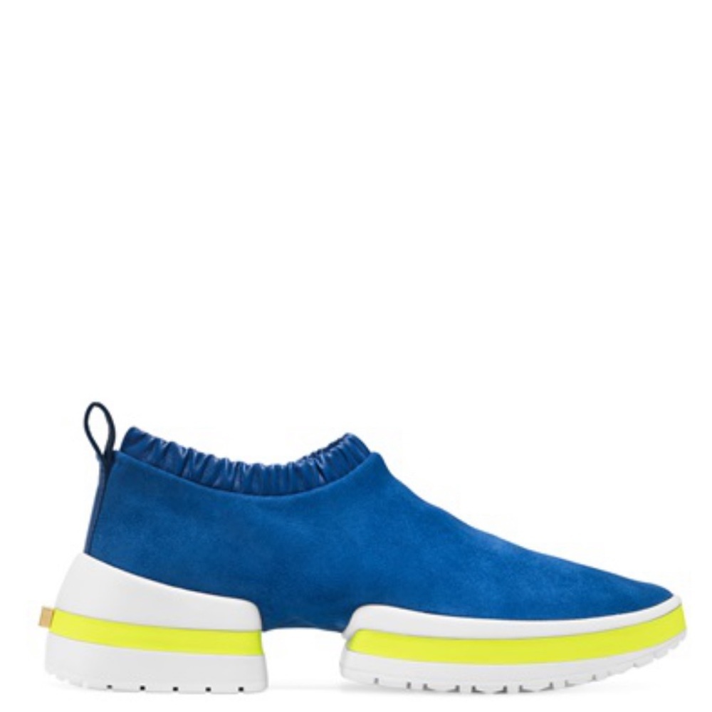 Stuart Weitzman Stretch Suede Sneakers SW 612 Shoes Comfort Coastal Unisex Flats